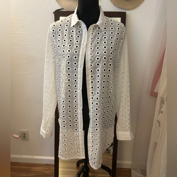 Eyelet Swim Coverup - Picture 6 of 7